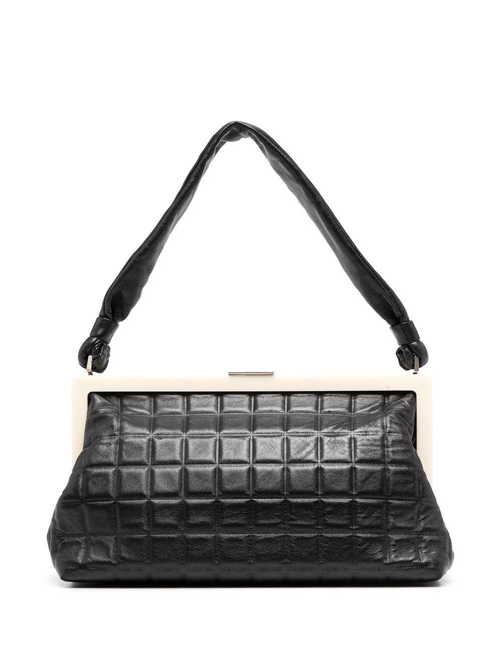 Chanel Y2K Vintage 2001 Lambskin Square Embossed Frame Satchel Kelly Bag For Sale 1