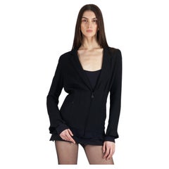 Chanel Silk Blazer - 123 For Sale on 1stDibs | black silk blazer