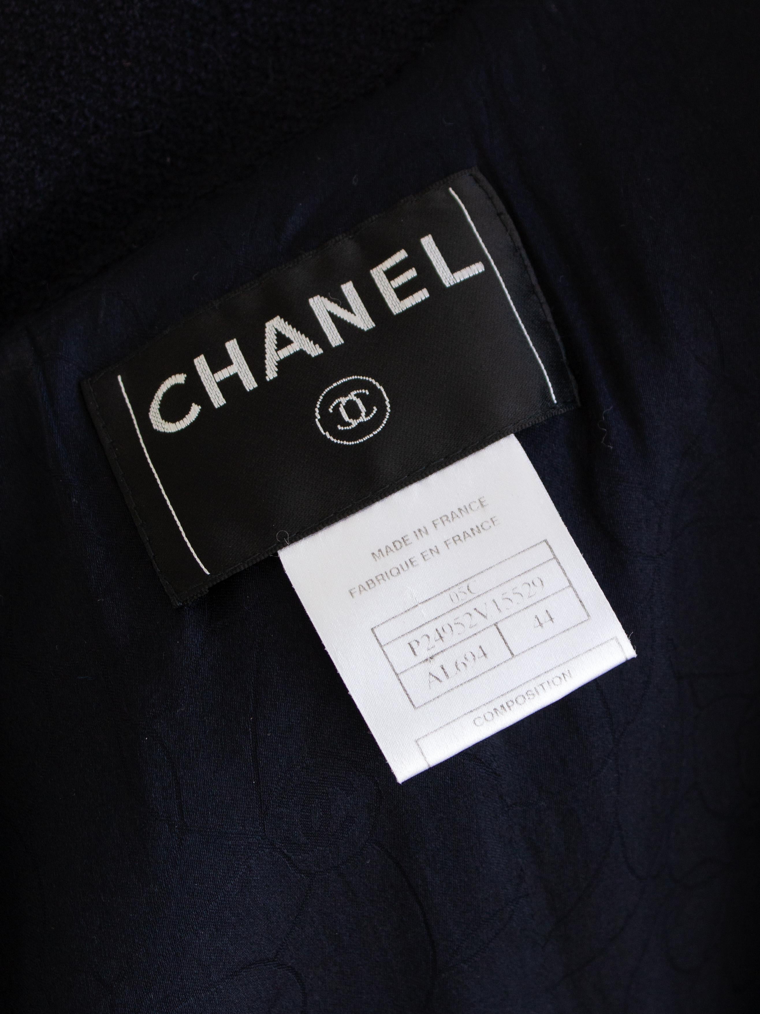 Chanel Vintage 2005 Devil Wears Prada Navy Gold Perfume Bottle Tweed 05C Jacket 9