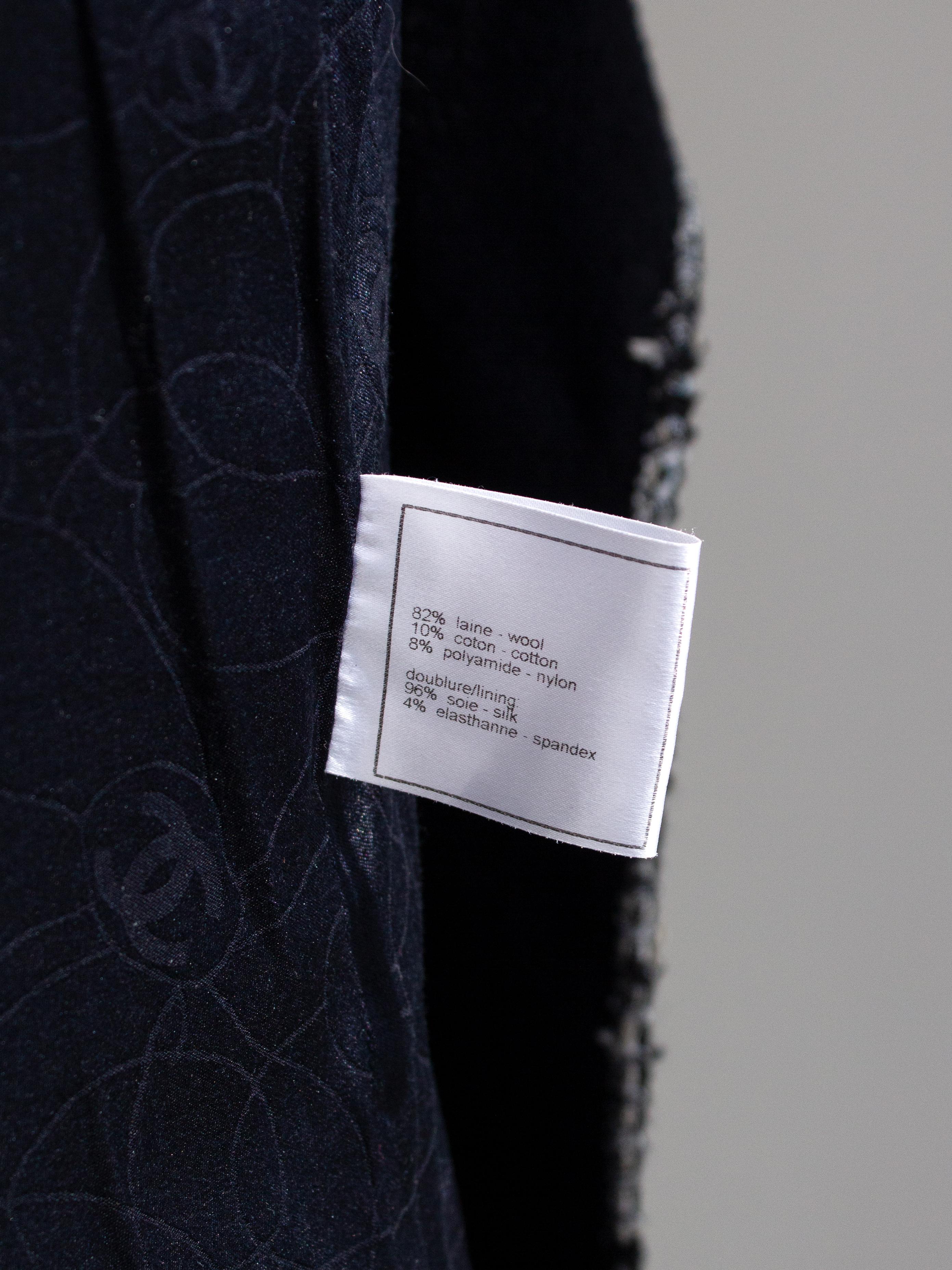 Chanel Vintage 2005 Devil Wears Prada Navy Gold Perfume Bottle Tweed 05C Jacket 10