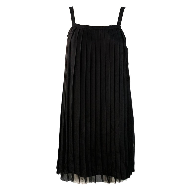 black cocktail dress for cruise CHANEL Vintage 2008 Size S Silk Pleated Sleeveless Knee Length Sale at 1stDibs Slim fit Size:Custom Midi dress YGroup_mens-oxford-shirt Élodie | Off-Shoulder Midi