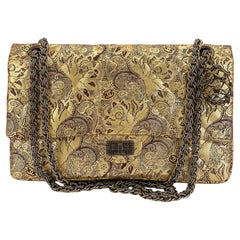 Chanel Vintage 2009 Broccato oro 2.55 Reissue Flap Borsa 226 Mosca 68448