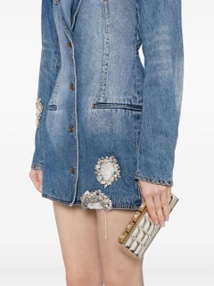 Chanel Vintage 2010 Gold Bar Keyboard Clutch Minaudière