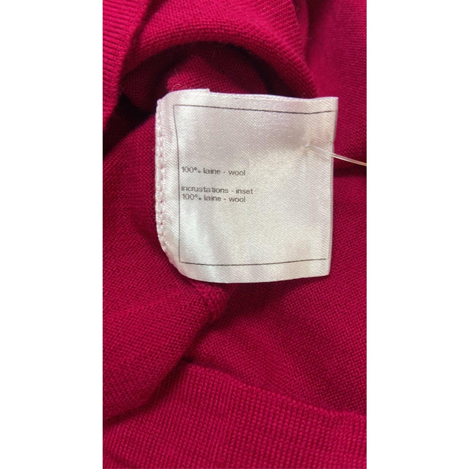 Chanel Vintage 2013 Rot Crest Patch Pullover Tunika Kleid Sz.44-46 im Angebot 1