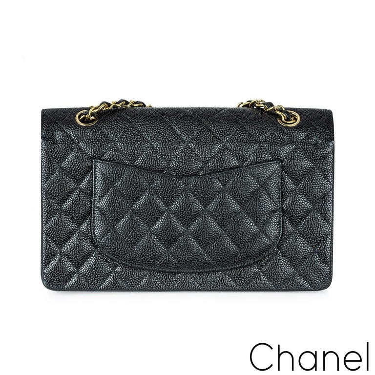 Chanel Vintage Light Beige Caviar Medium Classic Double Flap Bag 24k GHW  66587 For Sale at 1stDibs