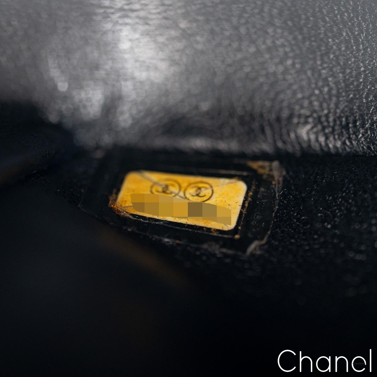 Chanel Vintage 24k Black Caviar Medium Classic Double Flap Bag 3