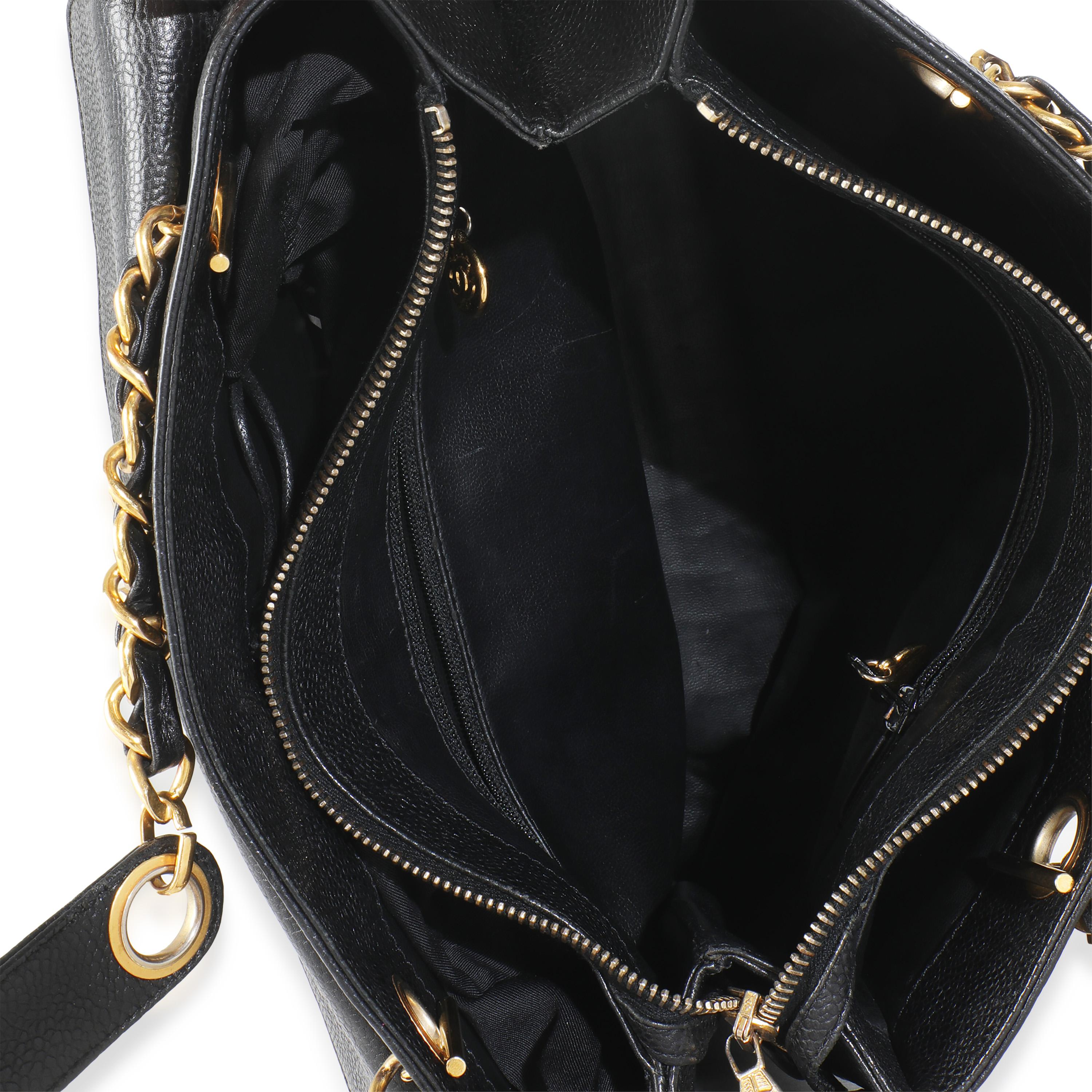 Chanel Vintage 24k Negro Bolso con Bolsillo Delantero en venta 2