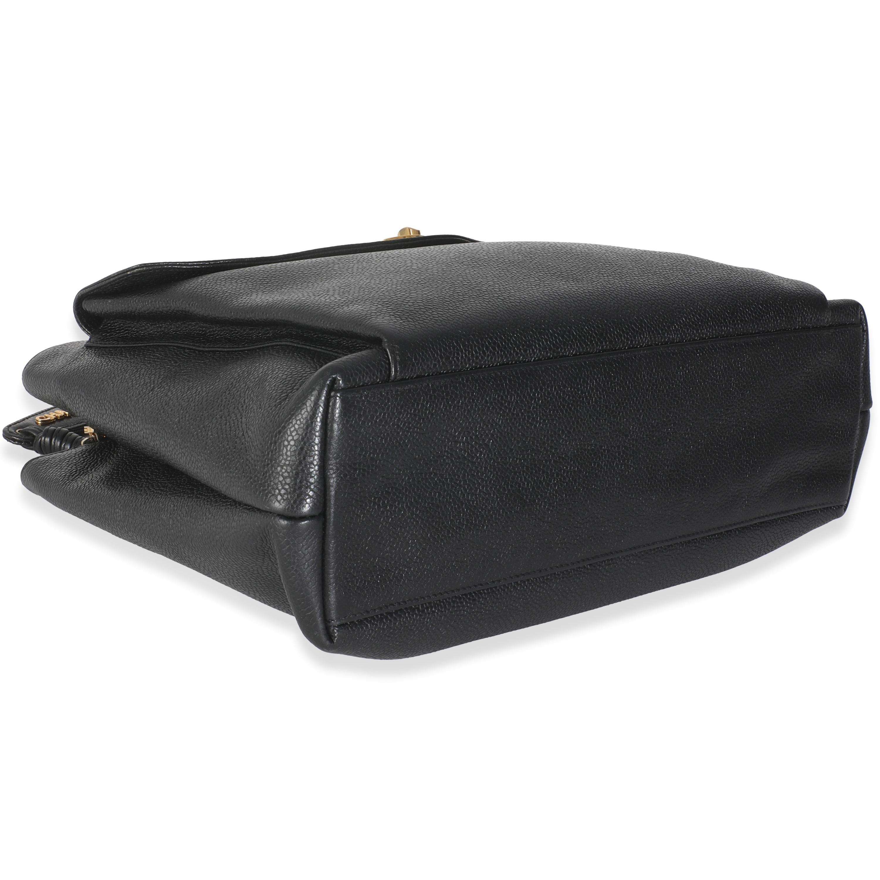 Chanel Vintage 24k Negro Bolso con Bolsillo Delantero en venta 3