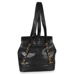 Chanel Vintage 24k Caviar Triple CC Flap Backpack