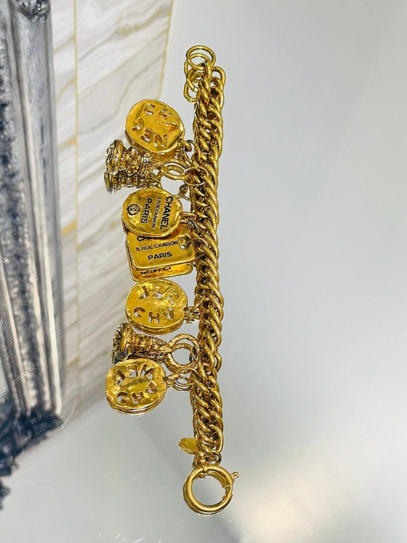 gold filled charm bracelet