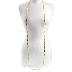 Chanel Vintage 24K Gold Plated Sautoir Necklace
