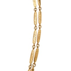 Collana Sautoir Chanel vintage placcata in oro 24K