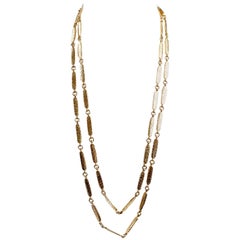 Chanel Vintage 24K Gold Plated Sautoir Necklace