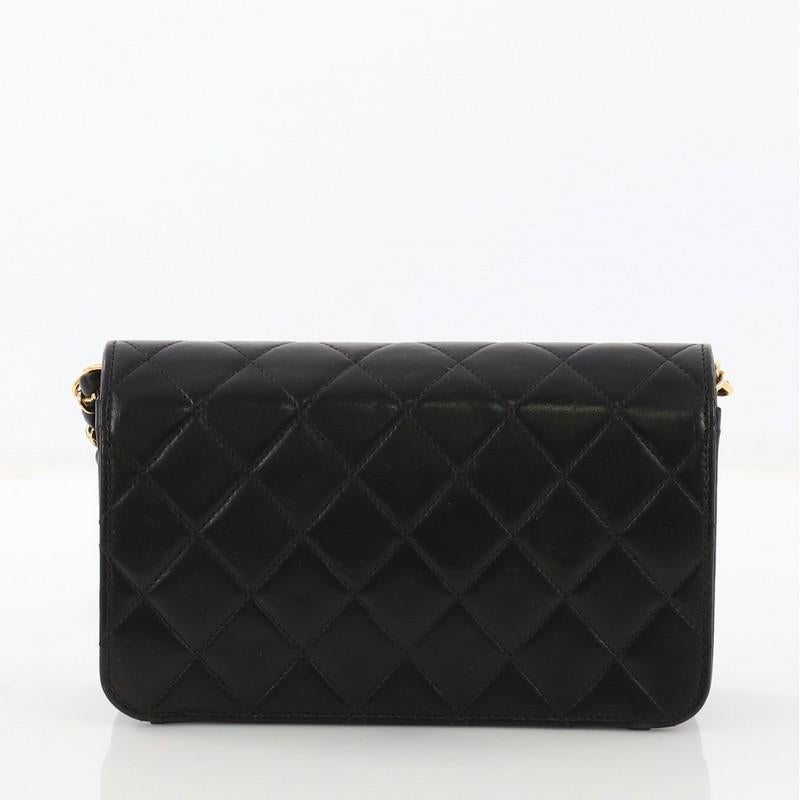 Chanel Vintage 3 Way Full Flap Bag Quilted Lambskin Mini In Good Condition In NY, NY