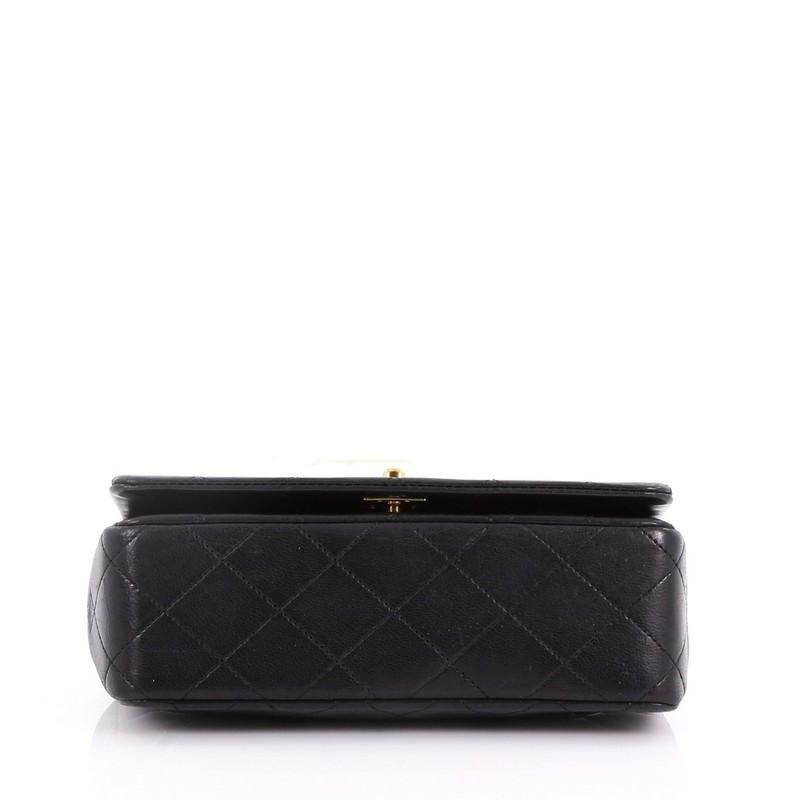 Women's or Men's Chanel Vintage 3 Way Full Flap Bag Quilted Lambskin Mini