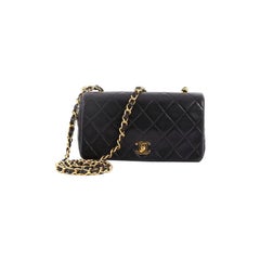 Chanel Vintage 3 Way Full Flap Bag Quilted Lambskin Mini