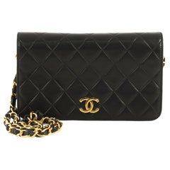 Chanel Vintage 3 Way Full Flap Bag Quilted Lambskin Mini