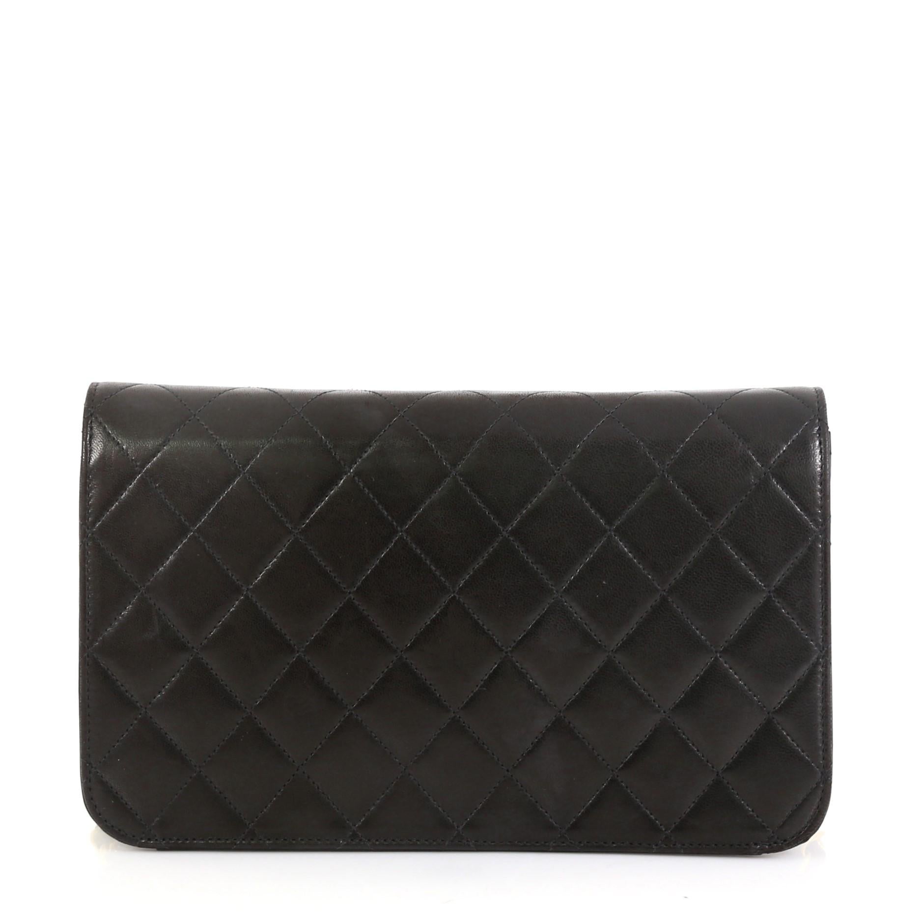 Chanel Vintage 3 Way Full Flap Bag Quilted Lambskin Small In Good Condition In NY, NY