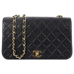 Chanel Vintage 3 Way Full Flap Bag Quilted Lambskin Small