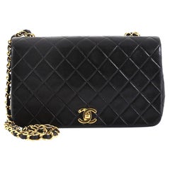 Chanel Vintage 3 Way Full Flap Bag Quilted Lambskin Small
