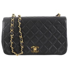Chanel Vintage 3 Way Full Flap Bag Quilted Lambskin Small