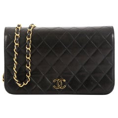 Chanel Vintage 3 Way Full Flap Bag Quilted Lambskin Small