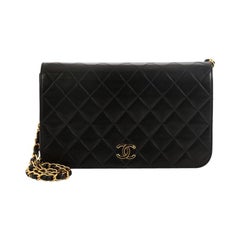 Chanel Vintage 3 Way Full Flap Bag Quilted Lambskin Small