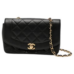 Chanel Vintage 90
s Diana Medium Lambskin Crossbody Shoulder Bag