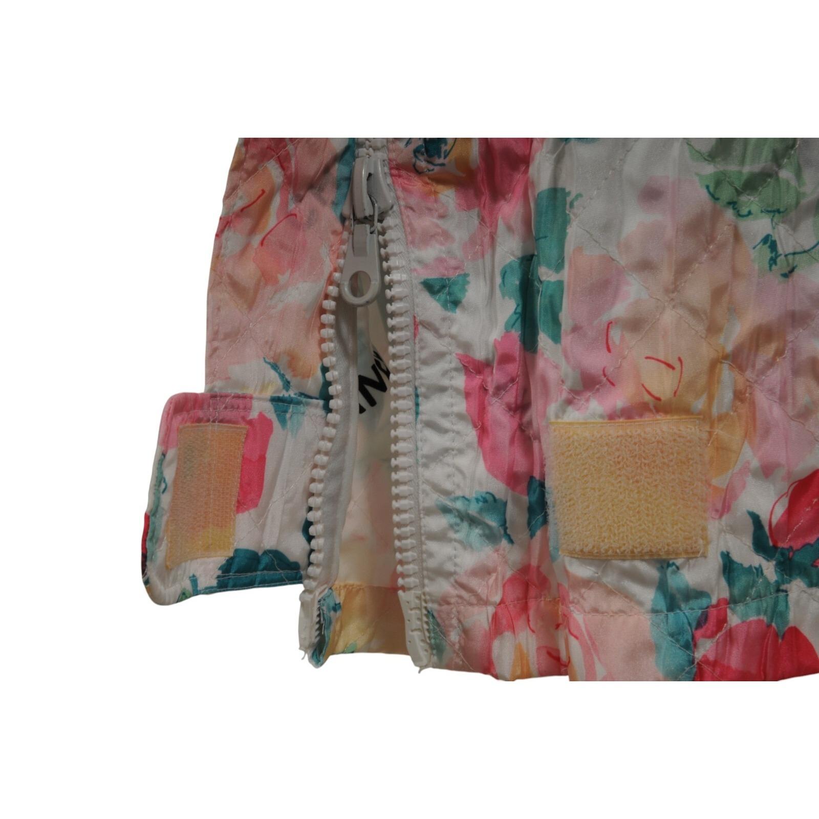 Chanel Vintage 90s Floral Diamond Quilted CC Logo Rock 40 Pink White Cargo Pant im Angebot 5