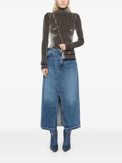 Chanel Vintage 90's Micro Mini Metallic Charcoal Grey Quilted Lambskin Flap