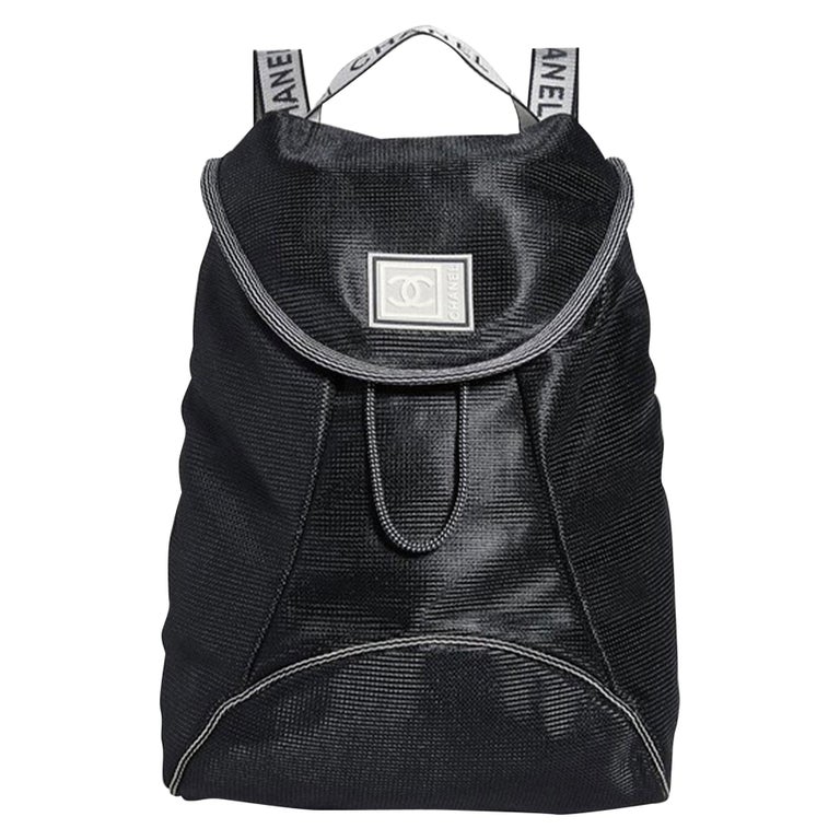 Chanel Vintage - Old Travel Line Backpack - Black - Canvas Backpack -  Luxury High Quality - Avvenice