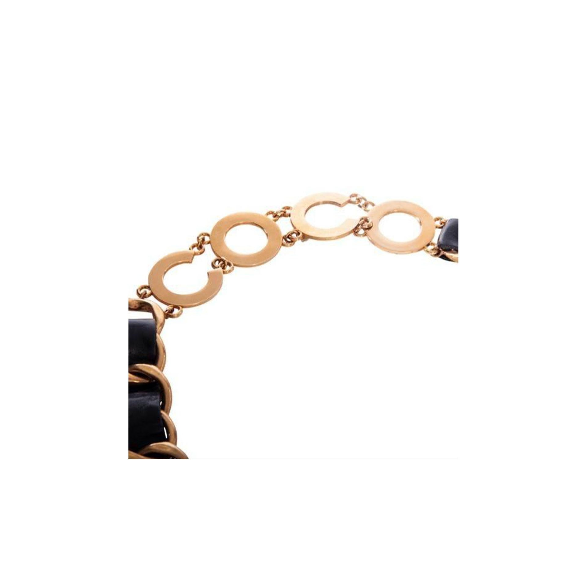 Chanel Vintage 90er Jahre Laufsteg Sammler COCO CHANEL Gold Buchstaben Gürtel Halskette Selten im Angebot 1