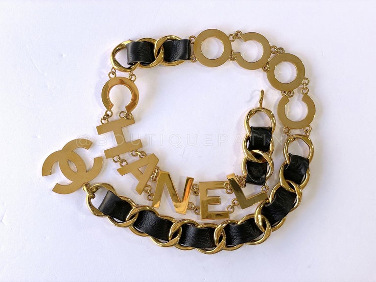 Store SKU: 65893
Chanel Vintage 93P Large Letter Logo Necklace Belt

Measures 39 inch max length; adjustable

Condition: Excellent
For 19 years, Boutique Patina has specialized in sourcing and curating the best condition Chanel and Hermes vintage