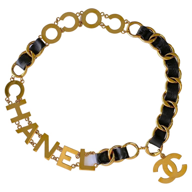 Chanel Vintage 93P Large Letter Logo Necklace Belt 65893 For Sale at 1stDibs