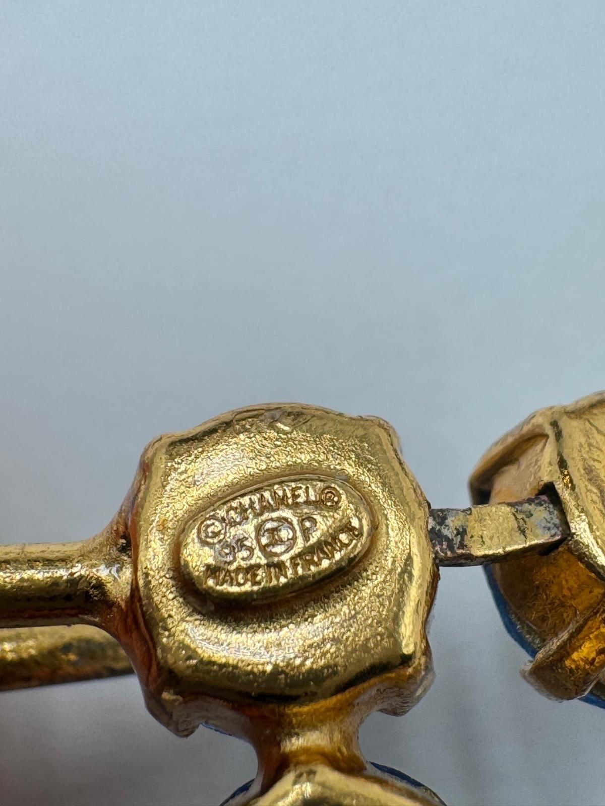 Chanel Vintage 95P Barbie Collection Belt – Rare Blue Crystal – Runway Piece For Sale 4