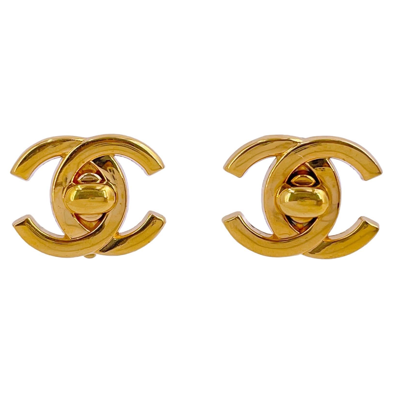 1993 Vintage Chanel Door Knocker ClipOn Earrings  Susan Caplan
