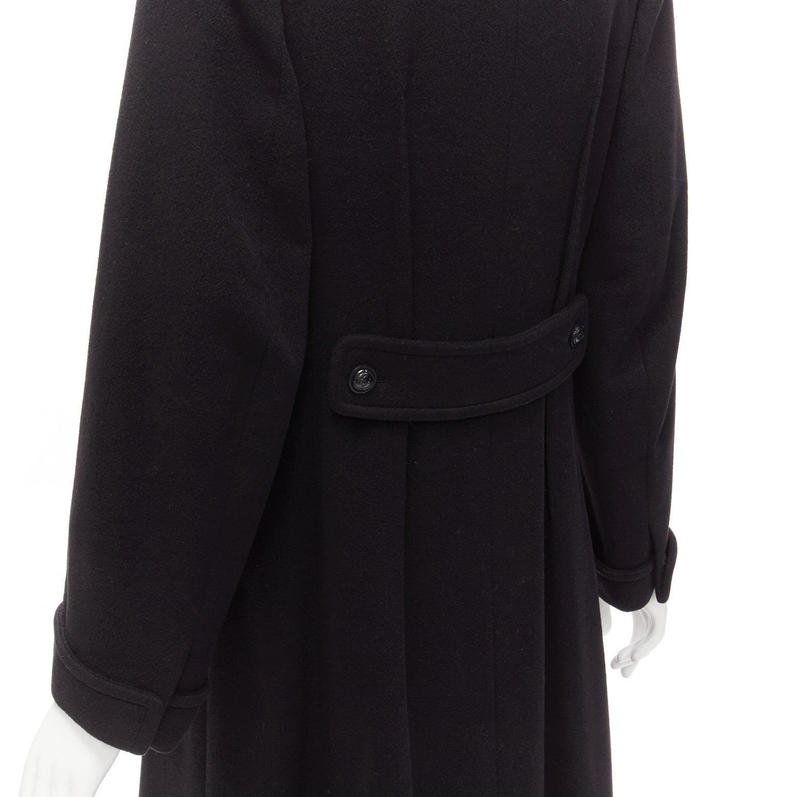 CHANEL Vintage 97A 100% cashmere brown fur collar A-line coat FR38 M For Sale 4