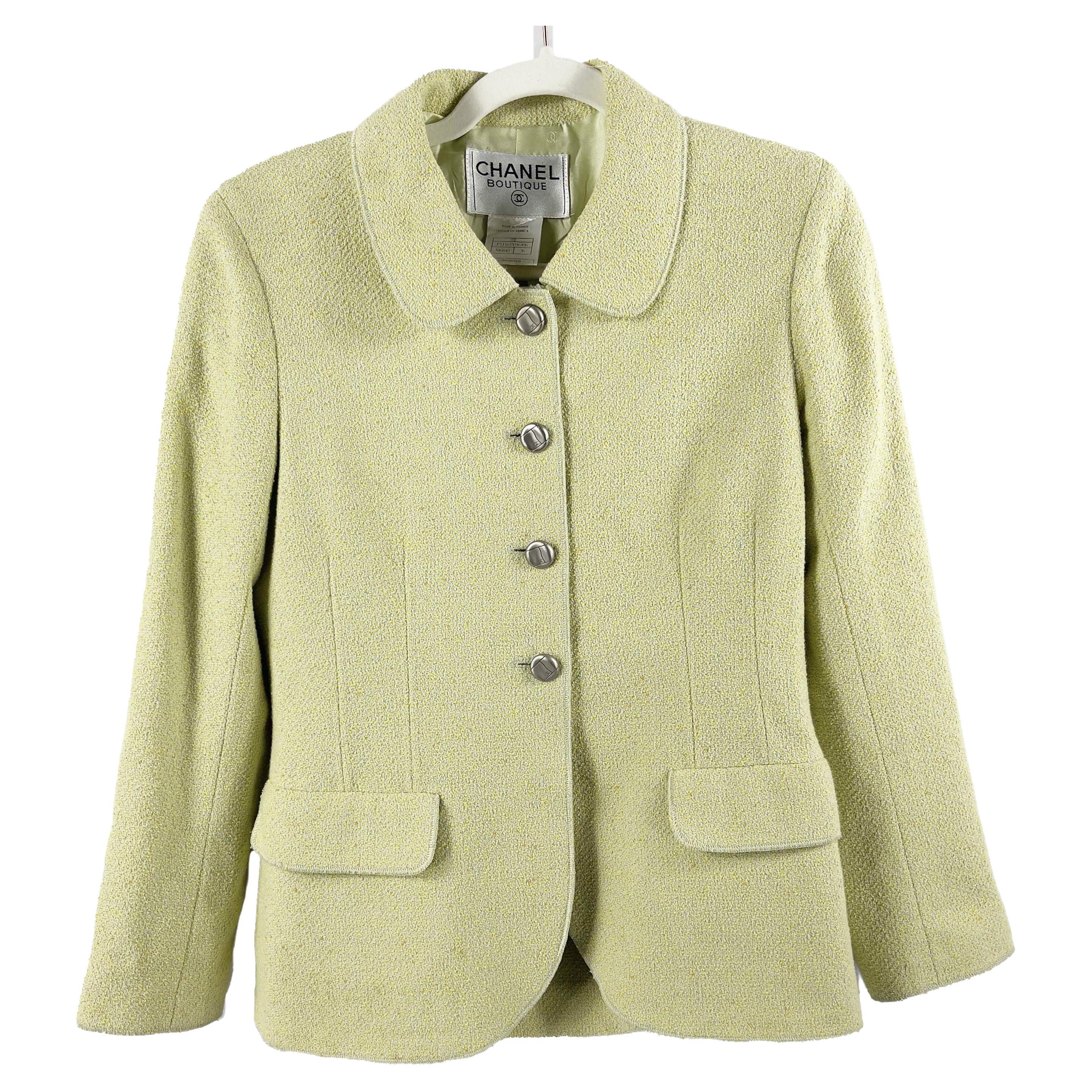 CHANEL Vintage 98P 1998 Blazer Jacket & Skirt Set Pastel