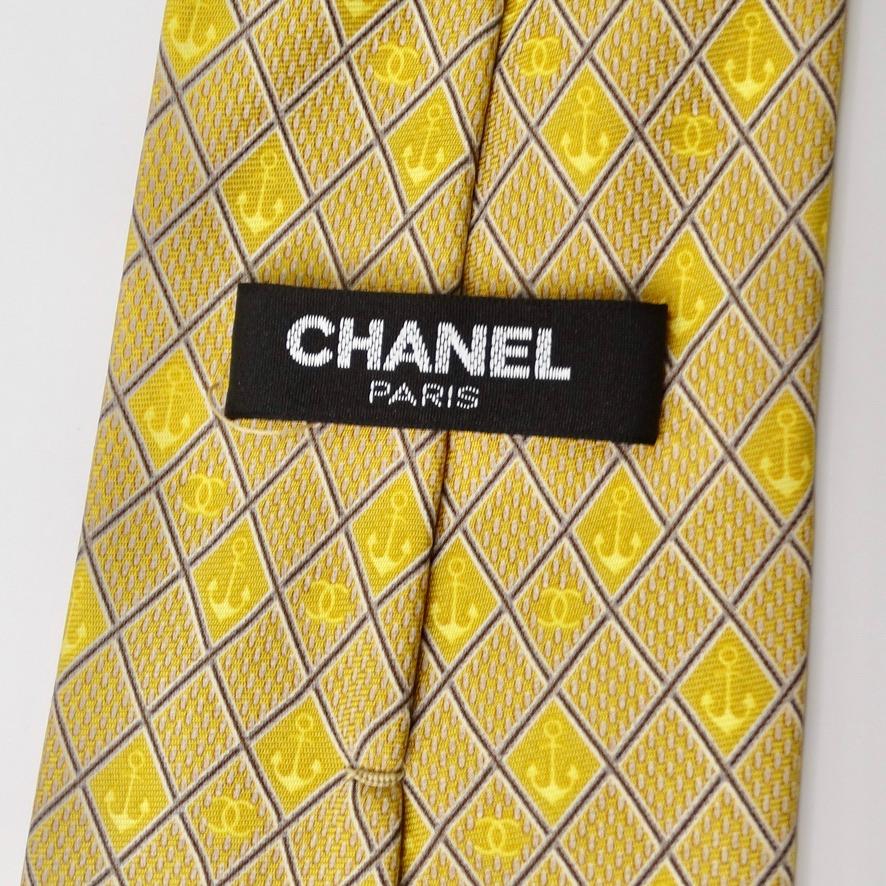 Brown Chanel Anchor Tie Circa 1980s  For Sale