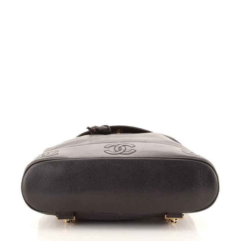 Femenino o masculino Mochila Chanel Vintage Caviar Mediana