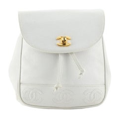 Timeless/classique backpack Chanel White in Plastic - 35224386