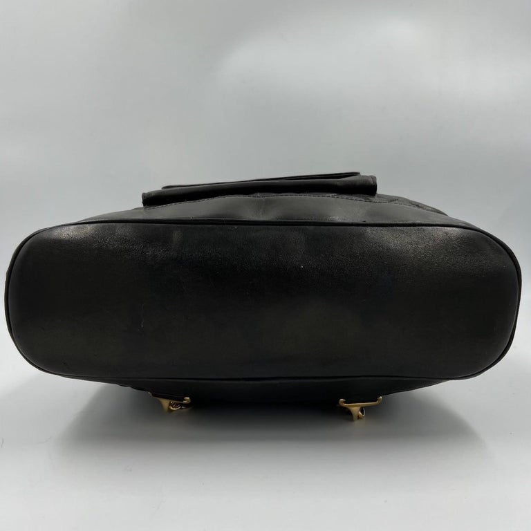 CHANEL Vintage Backpack in Black Smooth Calfskin Leather For Sale at ...
