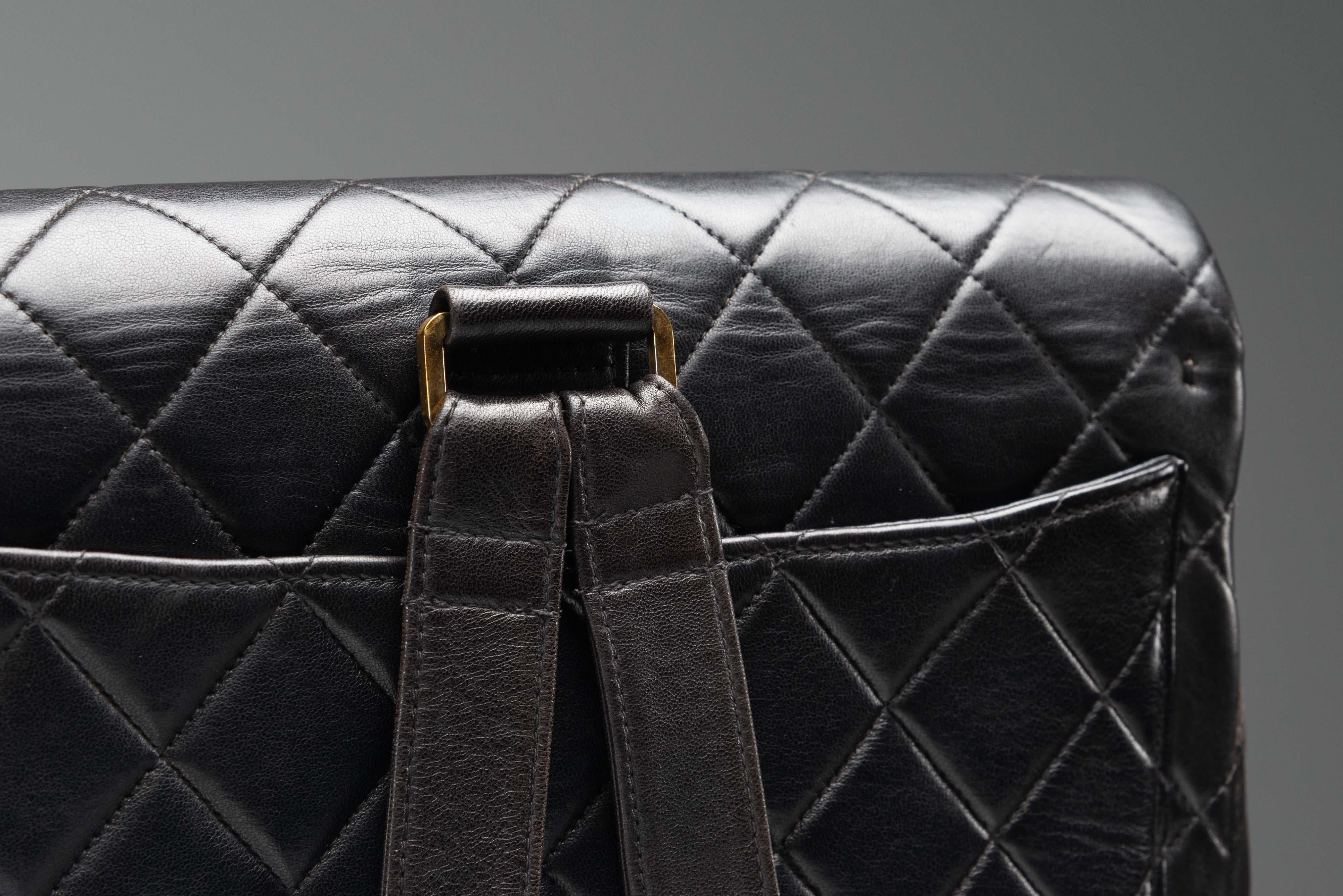 Chanel Vintage Backpack Lambskin 24k Gold-Plated Hardware RARE 4