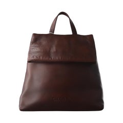 Chanel Vintage Backpack Tan Brown Calfskin Leather