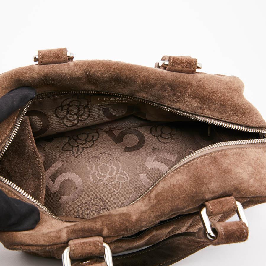 Chanel Vintage Bag In Brown Suede Leather 4