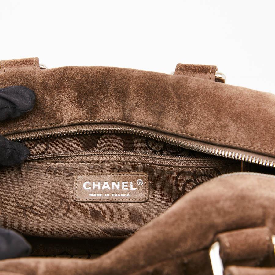 Chanel Vintage Bag In Brown Suede Leather 5