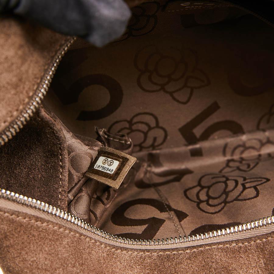 Chanel Vintage Bag In Brown Suede Leather 6