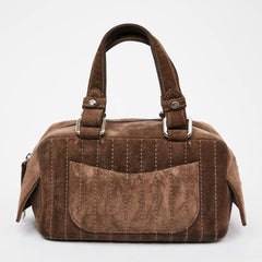 Chanel Vintage Bag In Brown Suede Leather