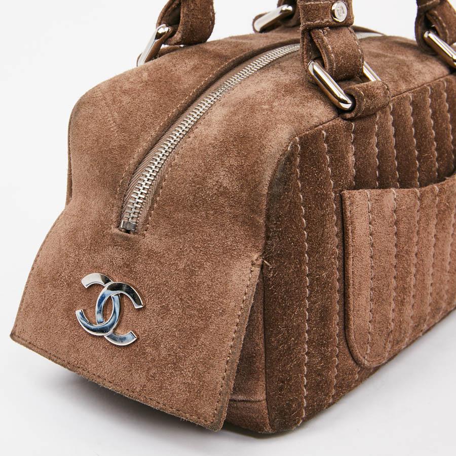 Chanel Vintage Bag In Brown Suede Leather 2