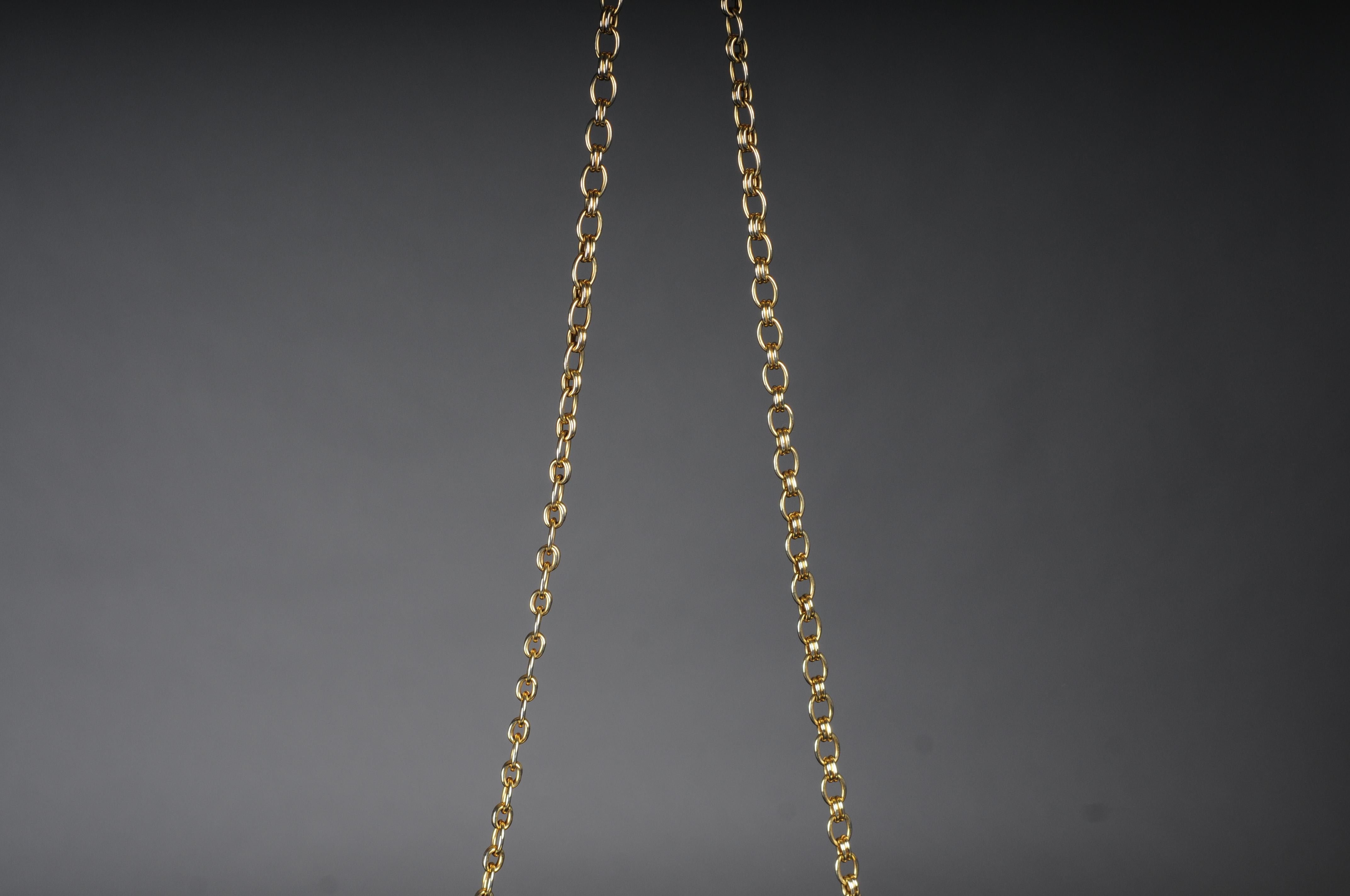 Chanel Vintage Tasche Sac Medaillion Kette Gold  im Angebot 11